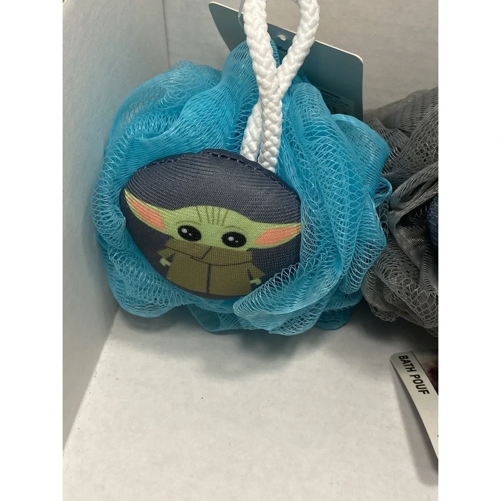 3‎ BATH POUFS star wars the mandalorian by best brands KIDS LOOFAH